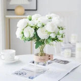 Artificial Flowers Silk Peony Rose Home Decor Wedding Vases Bride Bouquet Craft