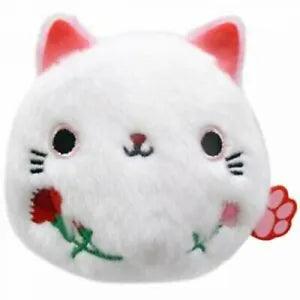 Sanei Hana Neko Dango Carnation Flower Cat Plush Doll 7 cm Stuffed Toy