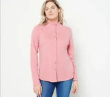 Isaac Mizrahi Live! Button Front Cardigan-Carnation Bloom-Small A462888 NEW