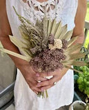 Boho Palm Leaf Pampas Grass Dried Flower Bouquet