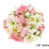 Real Touch Artificial Peonies Gerber Daisies White Pink Bridal Bouquet Bridesmaids Bouquets Prom Wedding Arch Centerpiece Arrangement Flower