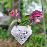 Arctic White Hanging Orchid Pot