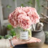 5pcs Artificial Flower Silk Dahlia Peony Home Decoration Wedding Bouquet Fake