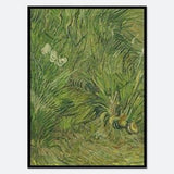 Vincent Van Gogh Garden with Butterflies Vintage Painting Poster Wall Art Print | Colorful Nature Green Plants Antique Retro Landscape V43B