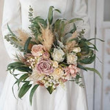 Bridal bouquet pampas gras, boho wedding bouquet, bridesmaid bouquets pampas bouquets