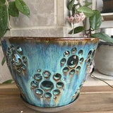 Orchid Pot With Holes, Ceramic Orchid Planter two sizes pottery