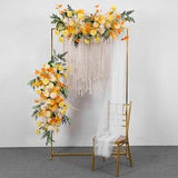 High-grade silk artificial flower row arch flower wall stand swag high imitation rose DIY wedding road lead party Christmas decor
