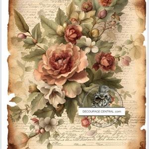 A4 DF 150 The First Bouquet Decopauge Rice Paper