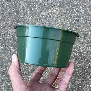 5" Bulb pan, Shallow pot for orchids, Pot for Maxillaria orchids, Lycaste pot, Community pot, Green plastic flower pot for orchids, Bulb pot