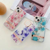 TPU Bling Clear Rose Peony Flower Phone Case Back Cover For iPhone 14 Pro Max