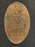 NEW LISTINGScarlet Carnation Ohio??s Flower Elongated Penny #3293