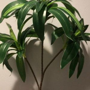 3 faux tropical plant stems