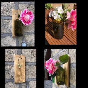 Upcycled Wooden Wall Mounted Garden Vase or Planter