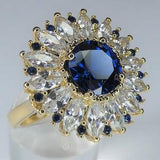 Sunflower Ring with 18ct Gold plating