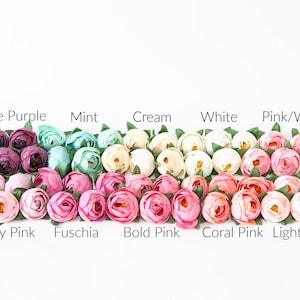 10 Small Artificial Peony Buds - CHOOSE COLOR - artificial flower, small peony buds - craft supplies