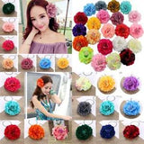 Peony Flower Brooch Barrette Artificial Flower Hairpins Wedding Bridal Hair Clip