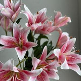 Lily Bouquet -  Lily Stem / Artificial Flower / DIY | Floral / Centerpiece / Wedding / Home Decor / Gifts / Pink