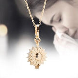 Life Partner Remembrance Sunflower Cremation Urn Pendant in 14K 18K Real Gold, Reminding You Of The Love You Shared, Custom Ashes Holder Urn