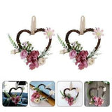 2 Pcs Wreath Artificial Door Decorations Peony Wreaths for Front