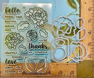 PEONIES STAMPS & DIES by Avery Elle botanical garden bloom gorgeous heartfelt