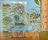 PEONIES STAMPS & DIES by Avery Elle botanical garden bloom gorgeous heartfelt