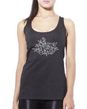 Peony Flower Womens Vest Tank Top Flowers Tattoo Nature Pretty Design Fashion