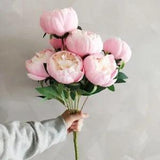 Artificial Peony Flower Bouquet Home Living Room Dining Table Wedding Decoration