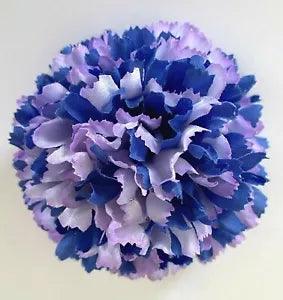 Handmade 3.5" Lavender Purple & Blue Carnation Silk Flower BROOCH Lapel Pin