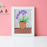 Minimalist Art Print-Orchid Wall Decor-Floral Wall Art Print-Botanical Illustration