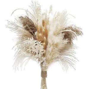 80pcs Dry Pampas Grass Bouquet Boho Fluffy Artificial Pampas Flower Home Decor