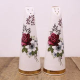 Vintage Red Rose by Royal Stuart - Salt & Pepper Shakers