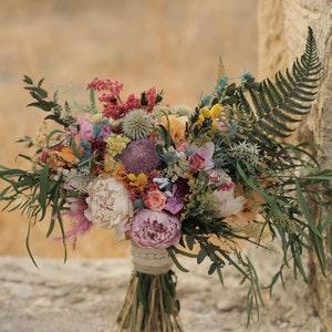 Wedding bouquet, Bridal Dried bouquet, bridal accessories,  wedding flower, bridal flower, boho bridal bouquet, Summer Bouquet,Boho Bouquet