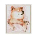 Dog Printed Canvas DIY Cross Stitch Kits Home Handmade Needle Works Embroidery