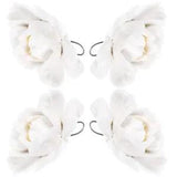 4 Pcs Ceramic Flower Wall Decors Matas Artificiales Para Peony