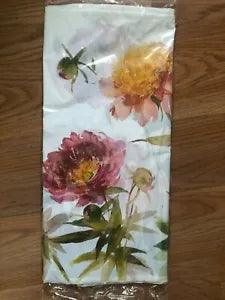 DesignWare Pink Peonies Plastic Tablecover 54 in x 96 in