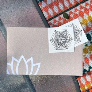 Sacred Geometry Tattoo | Metatron and Flower of Life Overlay Temporary Tattoos
