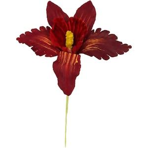 Orchid flowers dark red 20 cm long 10 pieces