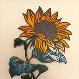 Sunflower Metal Wall Art, Metal Wall Decor, Home Decor Wall Hangings, Decoration Living Room Wall Art, Floral Artwork