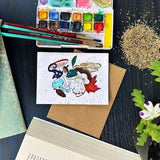 Mushrooms - Plantable greeting cards, flower seed paper, eco-friendly, hand-made, zero-waste