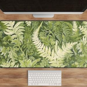 Fern Desk Mat - Botanical Home Office Decor, Plant Lovers Gift, Desk Protector, Stylish Desk Mat, Green Office Decor, Plant Desk Mat