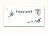 50 POTPOURRI HANG TAGS Cream Cardstock ~ Scent ~ Dried Flowers ~ Gift ~Fragrance