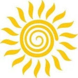Tribal Sun Vinyl Decal Sticker|Yellow|Cars Trucks SUVs Vans Laptops Walls Glass Metal|5.25" X 5.25"|