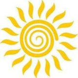 Tribal Sun Vinyl Decal Sticker|Yellow|Cars Trucks SUVs Vans Laptops Walls Glass Metal|5.25