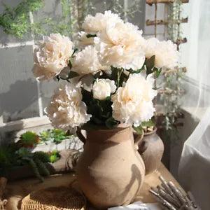 3 heads Artificial Flowers 90cm Rose Peony Silk Peonies Bouquet Fake...