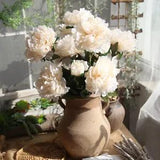 3 heads Artificial Flowers 90cm Rose Peony Silk Peonies Bouquet Fake...