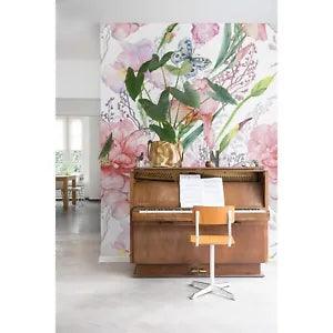 Peonies flowers wall mural Floral removable wallpaper wall art Peel and stick