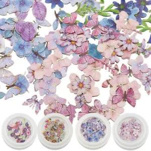 Small Wood Pulp Flowers Chips Epoxy Mold UV Resin Decor Paper DIY Jewelry 1Box
