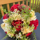 Red Roses Wedding Bouquet.