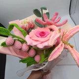 Women gift,crochet flower bouquet,crochet rose bouquet,Mother's Day gift,Home decoration,rose bouquet,Mother's Day gift,Confession gift