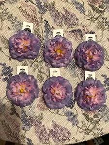 Lot of 6 HALLMARK PEONIE Flowers for crafts, gifts, bows, decorations, hair bows